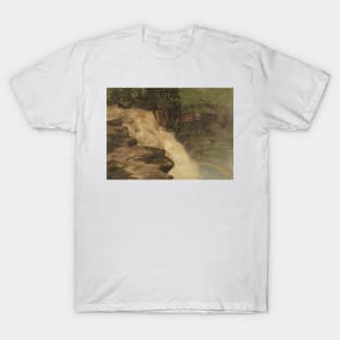 A Waterfall in Colombia by Frederic Edwin Church T-Shirt